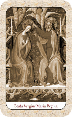 SANTINO HOLY CARD BLESSED VIRGIN MARIA QUEEN n 1 cuttlefish color