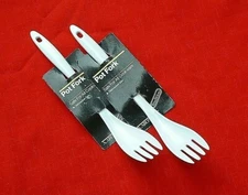 Set Of 2 Aronson White Melamine Pot Fork 11inch