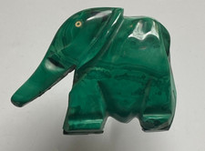 Elefant aus Malachit - Edelsteintier - Hübsche Maserung - 7 cm - 148 Gramm