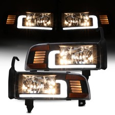 Black Headlights For 1994-2001 Dodge Ram 1500 2500 3500 4000 Led Drl Headlamps Black Headlights For 1994-2001 Dodge Ram 1500 2500 3500 4000 Led Drl Headlamps