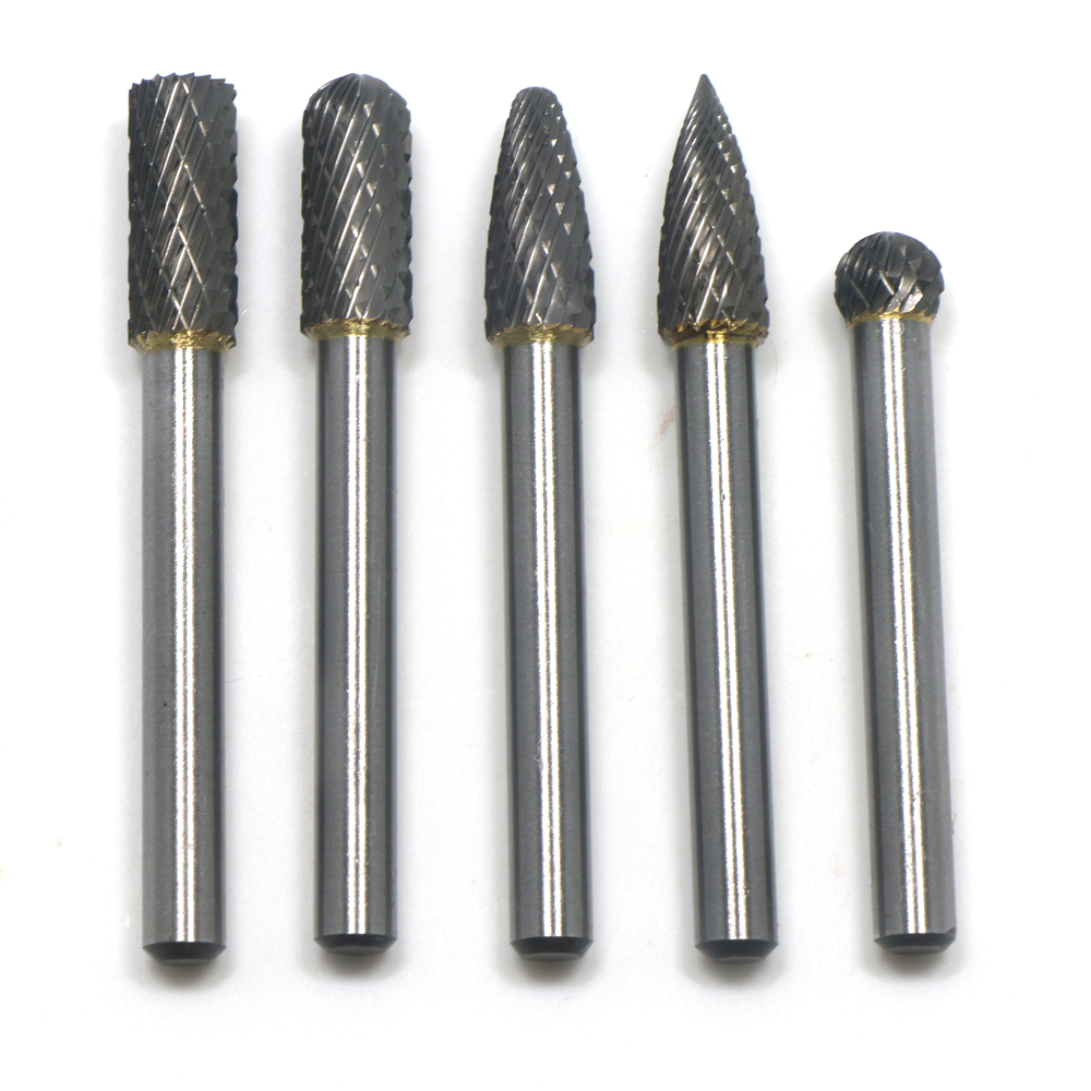 5Pcs X 8mm Head Tungsten Carbide Burrs For Rotary Drill Bit Die