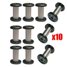 10X Cap Knife Handle Pins Screw Bolt Knife Handle Fastener Rivets Flat Kit USA