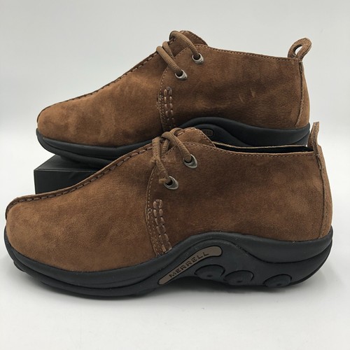 Merrell Hiking Shoe Men's Size 7.5 Brown Leather Wear them out Jungle Stitch - Picture 3 of 10
