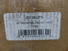 VENTAMATIC ICF96 BIG AIR REMOTE CONTROL 96" INDUSTRIAL CEILING FAN GRAY/CREAM