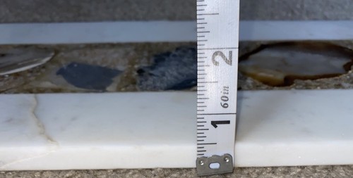 20”x7” Genuine Marble & Agate Inlay Druzy Quartz Charcuterie Board Serving Tray - Picture 12 of 13