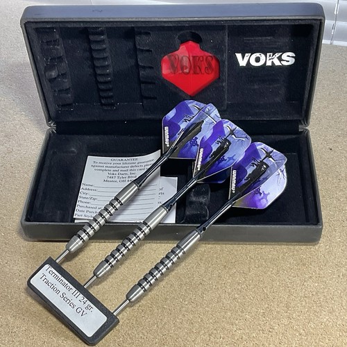VOKS WINMAU Terminator III Traction Series 3 Dart Set EL-C w/ Case Grim Reaper