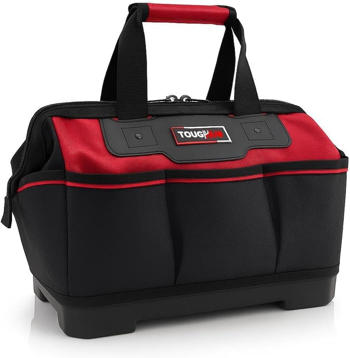 ToughHub 14 Inch Tool Bag Heavy Duty with Hard Base | 1680D Water Resistant, Wide Mouth Tool Storage Bag, 10 Pockets, Holds up to 25kg - Image 5