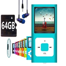 64GB MP3 Player, Hotechs MP3 Music Player with Slim Classic Digital LCD 1.82'...