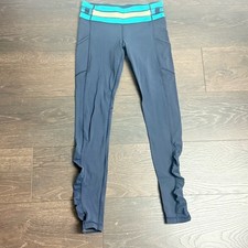 Lululemon Athleisure Yoga Pilates Ruched Leg Leggings Stretch Pull On Women's