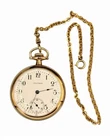 ANTIQUE WALTHAM OPEN FACE GOLD G/F POCKET WATCH,  17 jewels