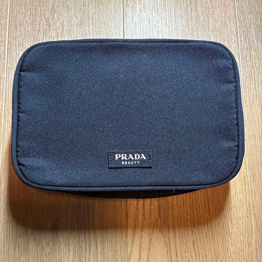 PRADA Beauty Original Vanity Pouch Novelty Black Polyester With Dust Bag Gift thumbnail 2
