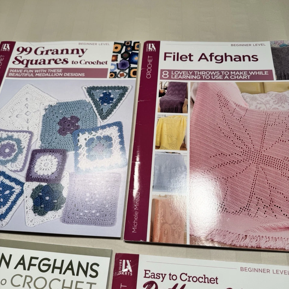 Вязание крючком книги бабушки квадраты афганцы обувь Baby Leisure искусства лот из 7 - Изображение 2 из 4