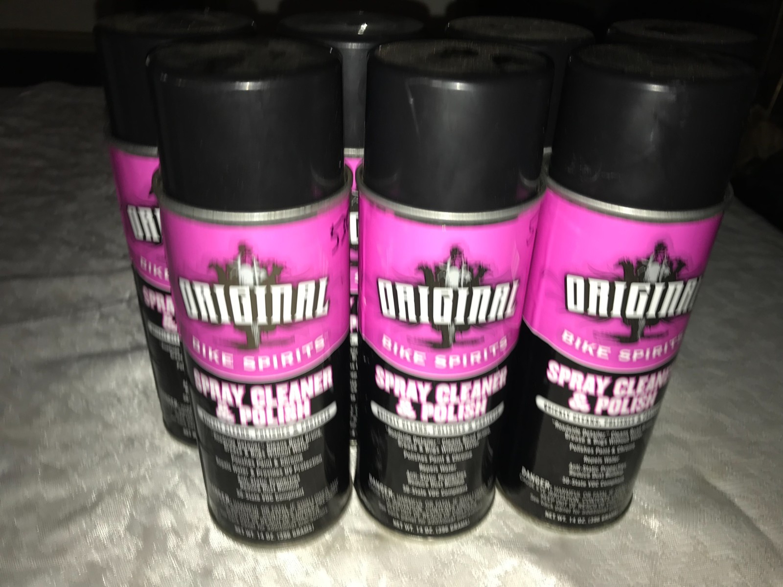 NOS 2 AMREP Original BIKE SPIRITS 14oz Spray CLEANER & POLIS