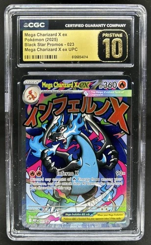 2025 Pokemon MEP Black Star Promos Mega Charizard X ex #023 CGC 10 Pristine