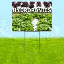 HYRDOPONICS 18x24 Yard Sign Plants Plastic Corrugated WITH STAKE USA YS07946