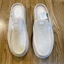 Hey Dude Austin Lift Classic Blush Suede Platform Mule Slip On Shoes Size 10 NEW