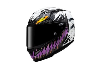 HJC RPHA 12 Anti Venom 2 Marvel Motorradhelm (Weiß/Schwarz/Lila) Gr: XS (53)