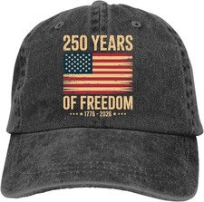 250 Year American Anniversary 1776-2026 Hat for Men Women, Adjustable Cotton USA