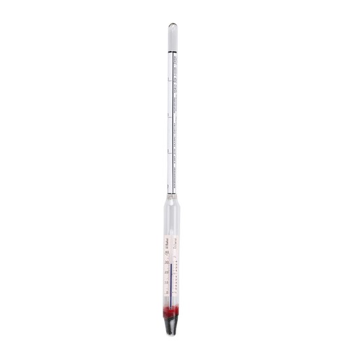 Alkoholmeter 0-100 Vol% mit Thermometer Alkoholgehalt messen für Spirituosen