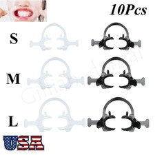 10Pcs Dental C-Shape Mouth Opener Intraoral Lip Cheek Retractor with Handle Wing