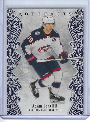 2025-26 UD ARTIFACTS #51 ADAM FANTILLI SSP METALLIC BLUE/40 COL BLUE JACKETS