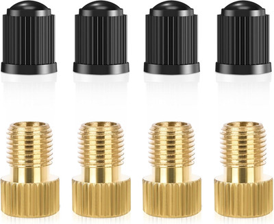 Brass Presta Valve Adapter to Convert Presta to Schrader and Inflate Tires with
