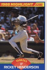 Rickey Henderson 1989 Score #657. Base stealing legend Pristine New From Pack.