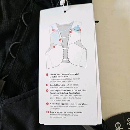 Lululemon Fast Free Trail Running Vest BLK Black Reflective Adult Size XS/S - Picture 5 of 7