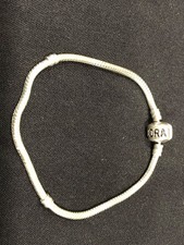 Pandora 925 Sterling Silver Snake Chain Bracelet Barrel Clasp 8", NWOT