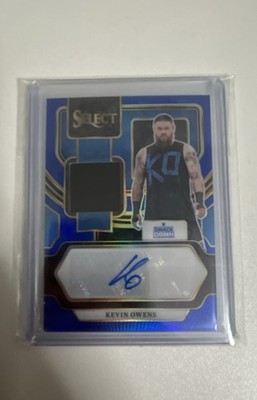 2024 Panini Select WWE - Autographed Memorabilia Kevin Owens Blue Prizm /35