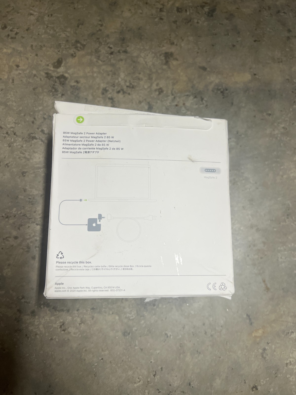 Open Box OEM Apple 85W MagSafe 2 Power Adapter with Magnetic DC Connector White