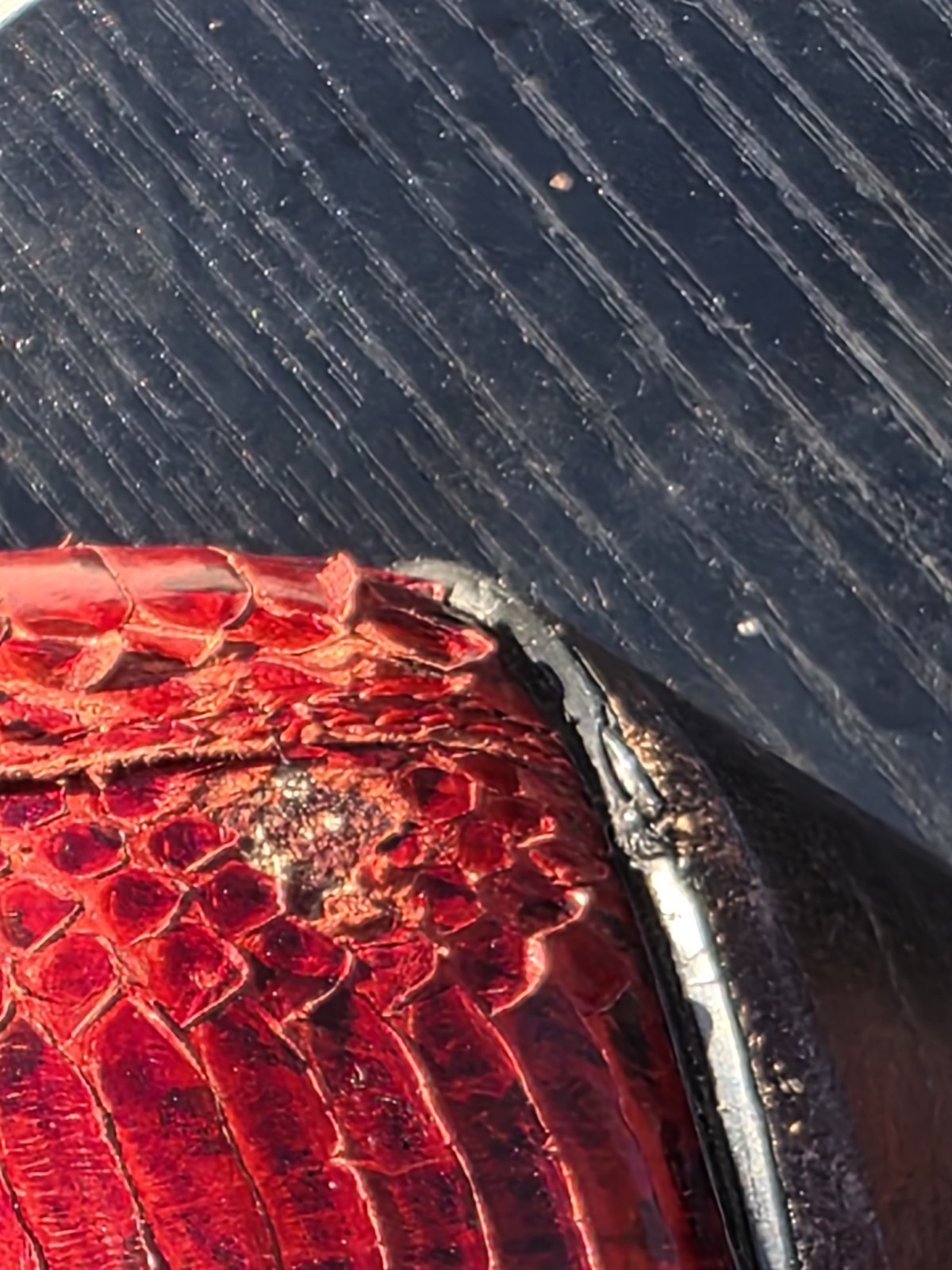 Tony Lama Vintage Ruby Red Natural Python Western… - image 8