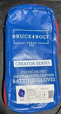 BRUCE BOLT - CREATOR SERIES - PREMIUM PRO LONG CUFF BATTING GLOVES Adult SMALL