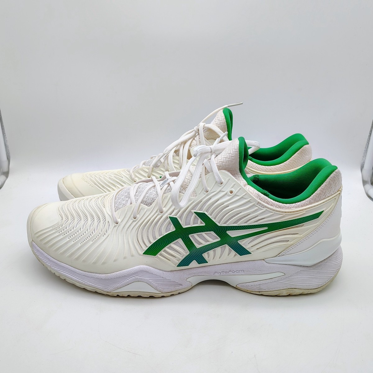 Asics Court FF 3 Novak Men's Tennis Shoes (Green/White) Australian