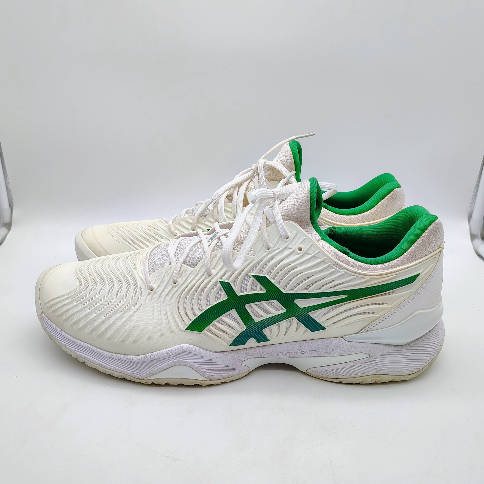 Asics Court FF 3 Novak Men's Tennis Shoes (Green/White) Australian Open 13