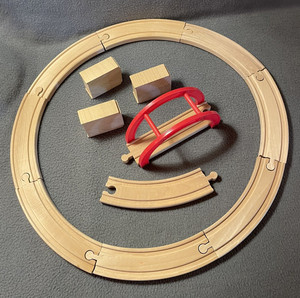 Lot 14 Wood Wooden Railroad Track Brio Compatible with Thomas The Tank IKEA? EUC