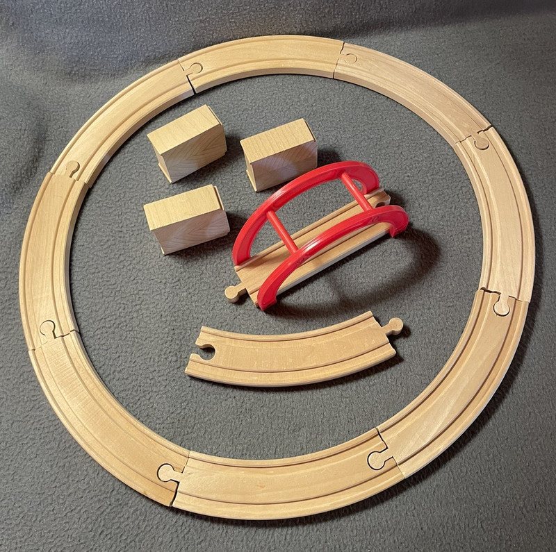 Lot 14 Wood Wooden Railroad Track Brio Compatible with Thomas The Tank IKEA? EUC