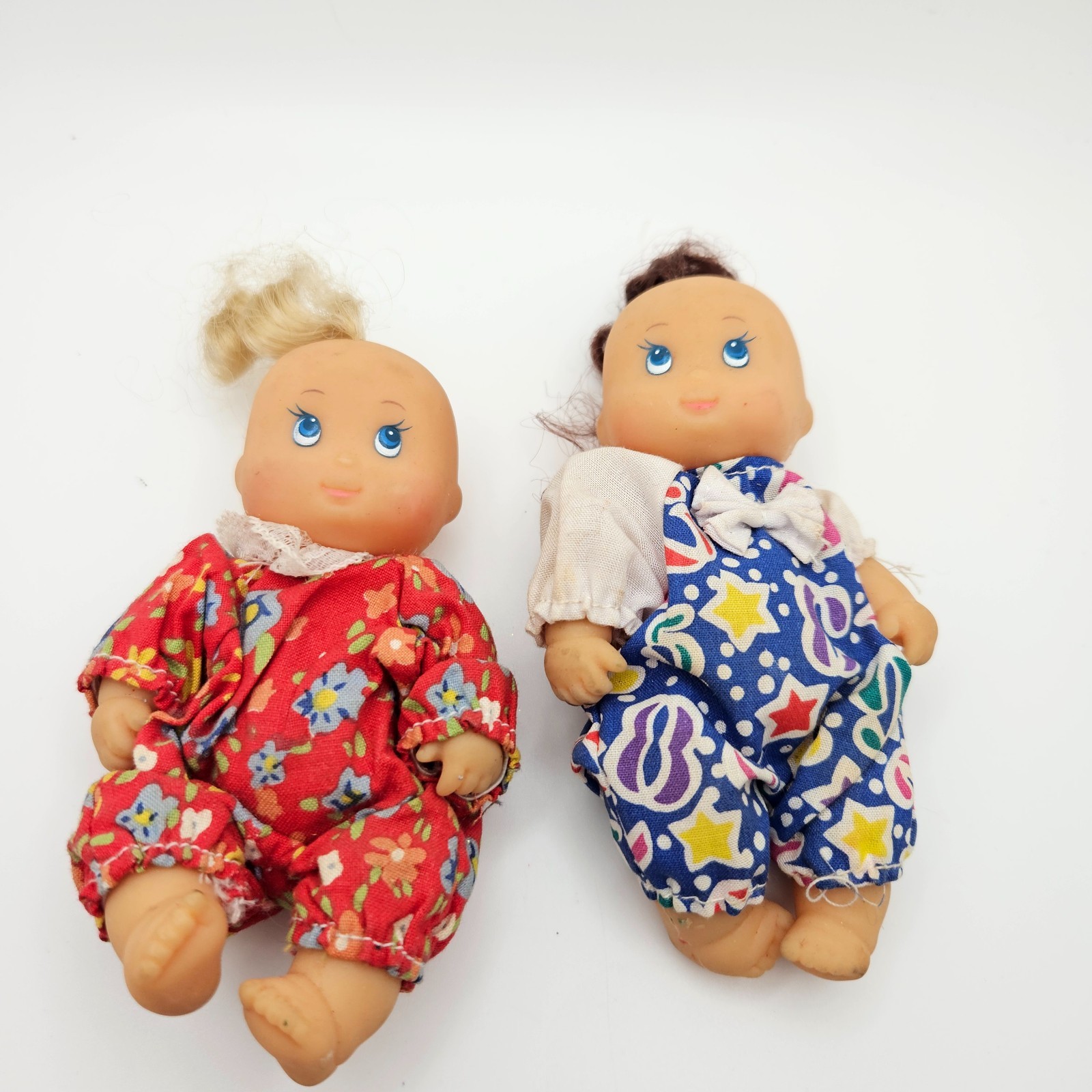 Vintage 1994 Cititoy Mini Baby Dolls Lot of 2 – 4” Soft Body Vinyl Dolls – GP045