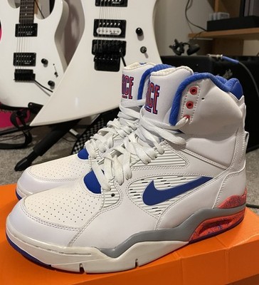 Nike Air Force Command White/Lion Blue Bright Crimson Wolf Grey Mens Size 9.5