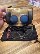 Ektelon Mirage II Racquetball Glasses Clear Lenses One piece Wraparound Two Ball