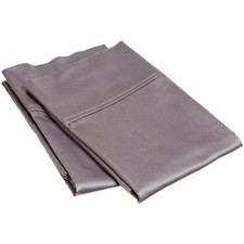 400 Thread Count Egyptian Cotton Standard Pillowcase Set Solid Grey
