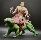 Vintage He-Man & Battle Cat 1981 Soft Head Taiwan MOTU Action Figures !!