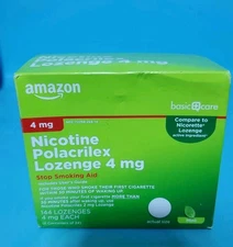 Brand New Amazon Nicotine Polacrilex Lozenge 4mg Stop Smoking Aid MINT Ex 4/2027