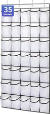 35 Pockets Over the Door Shoe Organizer, Hanging Shoe Organizer for Door with 35