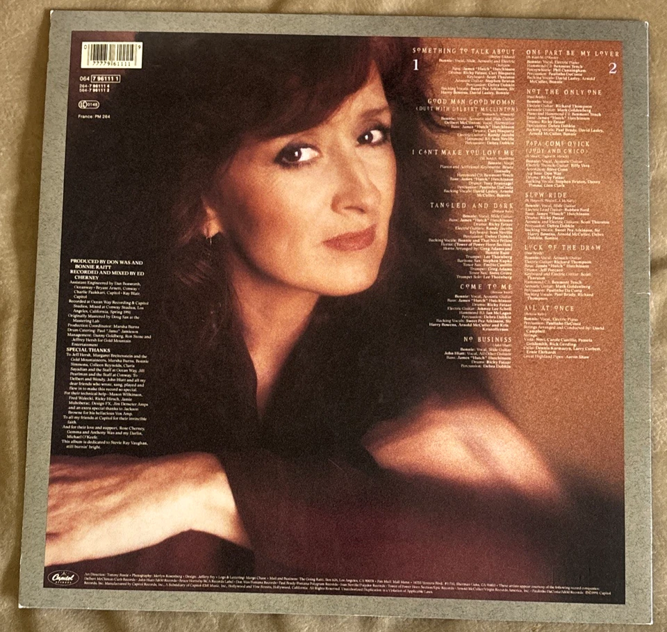 Bonnie Raitt - Luck Of The Draw (1991) Vinyl LP Record. EX vinyl / NM sleeve - Image 2 of 4