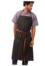  Unisex Memphis Chefs Bib Apron One Size Black