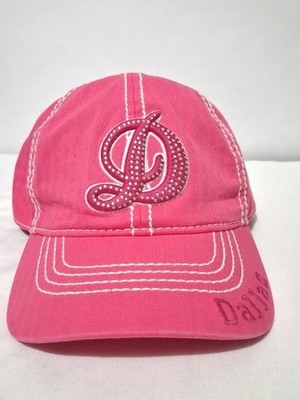 Robin Ruth Women's Pink Ball Cap Hat Dallas Rhinestone D Adjustable Strap
