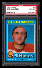 1971 Topps Football #52 Cas Banaszek RC PSA 8 Rookie 49ers Only 6 Graded Higher
