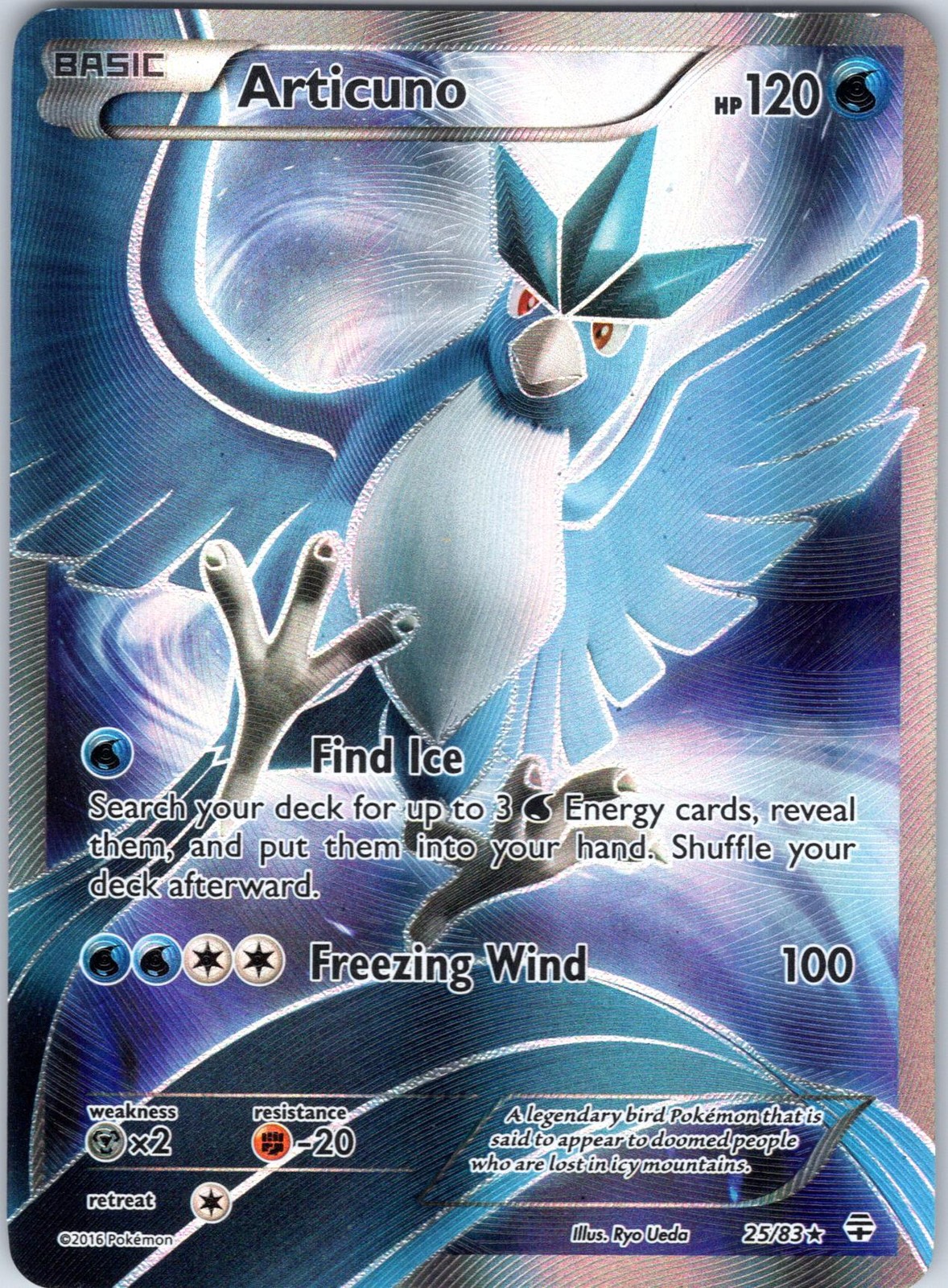 ARTICUNO 25/83 HOLO GENERATIONS POKEMON MP