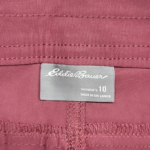 Eddie Bauer Womens Trendy Rolled Hem Bermuda Shorts with Pockets Size 10 Red - Picture 8 of 10